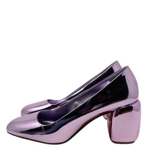 Christian Louboutin Minny 70 Metallic Purple Patent Leather Pumps Size 39.5 - Picture 6 of 9